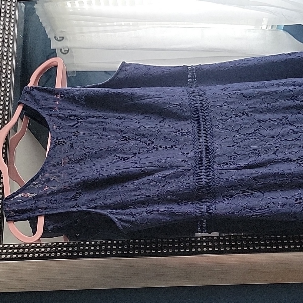 Lulus blue cut out lace dress size XL